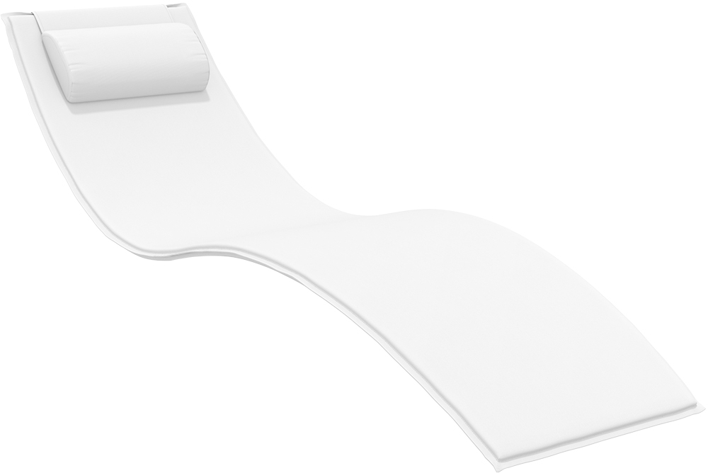 Подушка-подголовник для шезлонга Siesta Contract Slim, белый