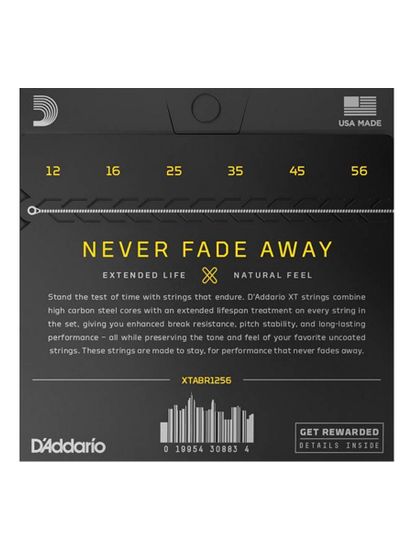Струны для акустической гитары 12-56 D'ADDARIO XTABR1256
