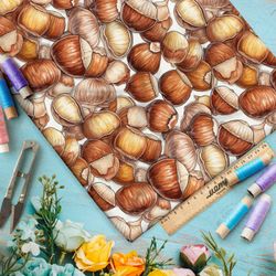 Ткань премиум таффета ореховое изобилие