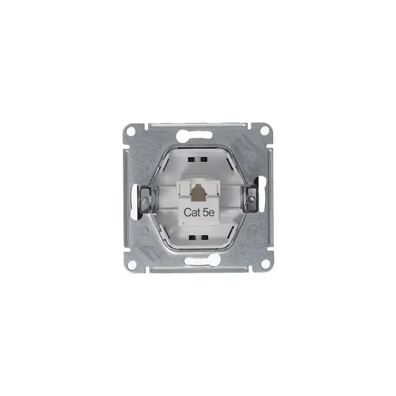 Розетка компьютерная 1-м Glossa RJ45 кат.5E механизм антрацит SE GSL000781K