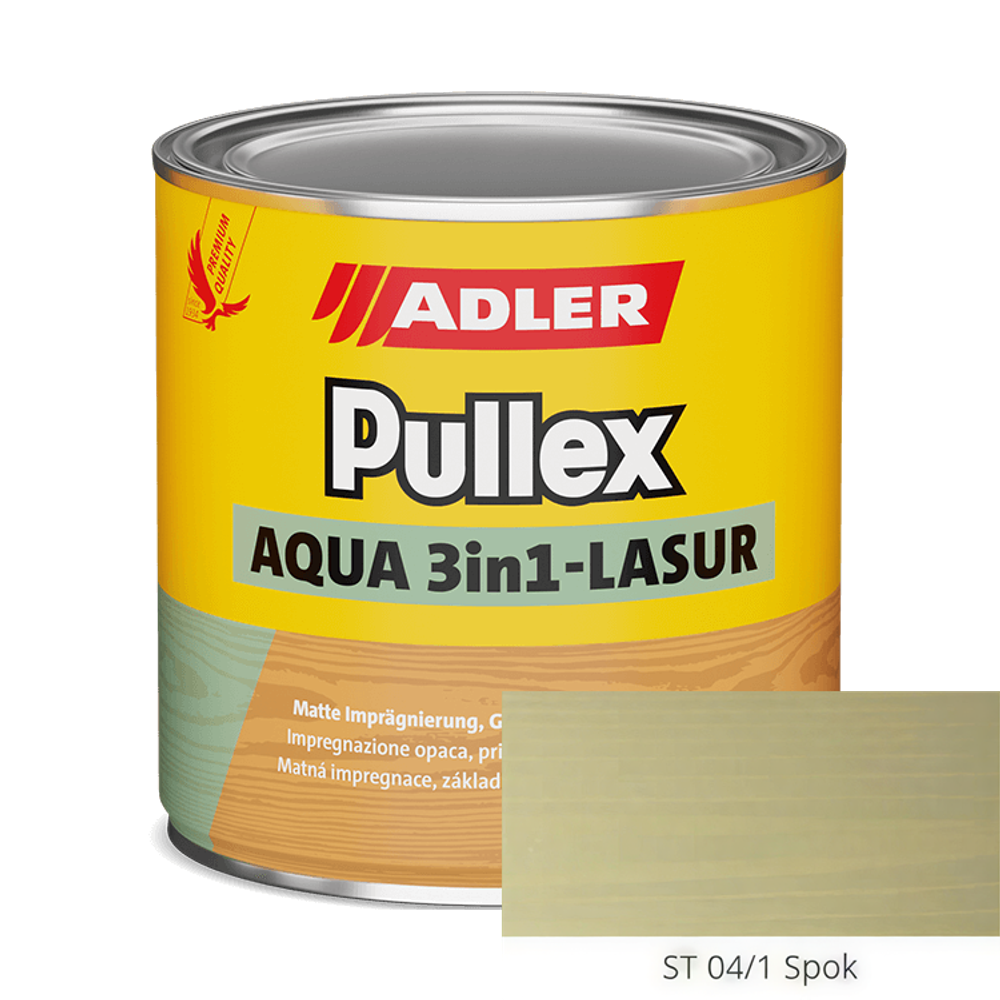 Pullex Aqua 3in1-Lasur - пропитка для дерева три защиты в одной банке | Adler (Австрия)
