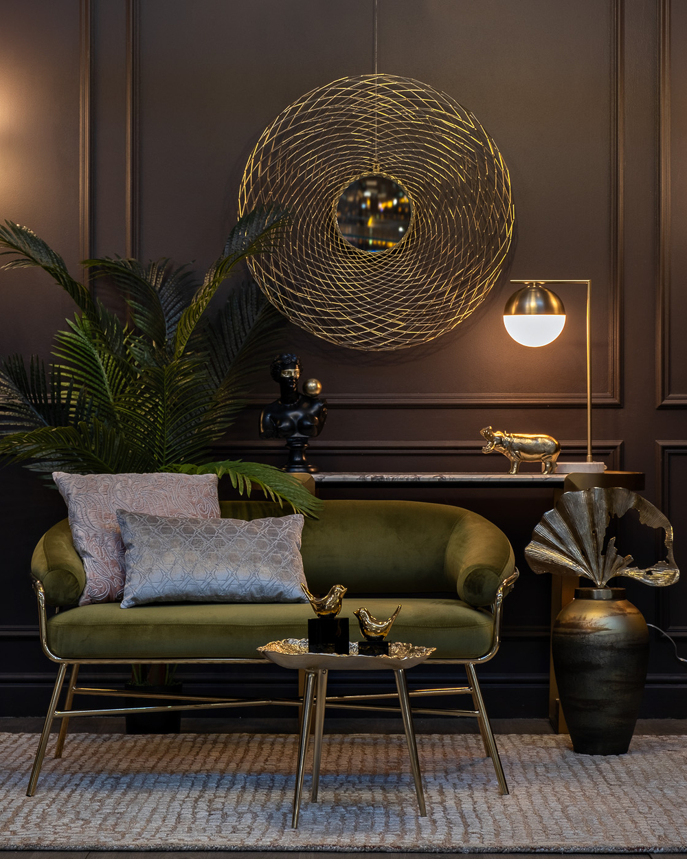 Стол журнальный Garda Decor Garda Decor металл. цвет золото 43*43*39 см