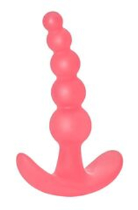 Розовая анальная пробка Bubbles Anal Plug - 11,5 см.