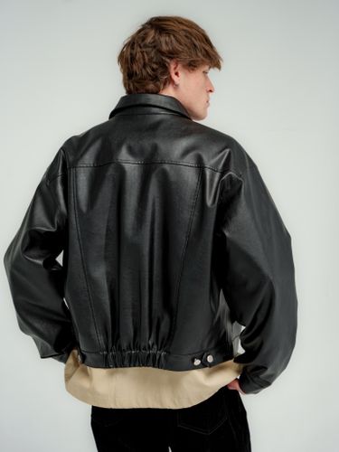 Укороченная черная куртка VOTUS из эко-кожи