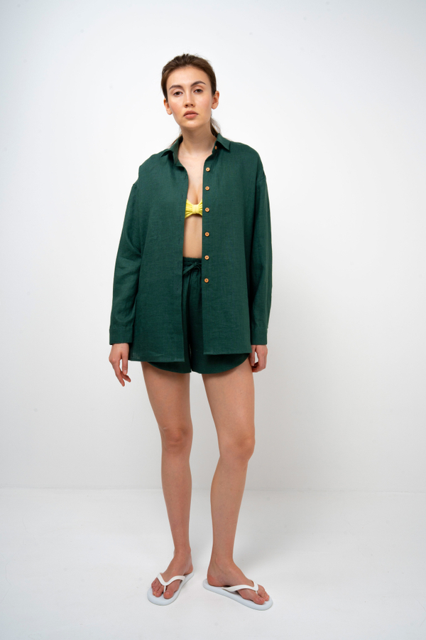 Рубашка изо льна оверсайз | Последние размеры