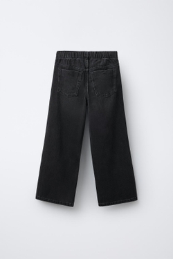 ZARA ДЖИНСЫ WIDE LEG, ЧЕРНЫЙ