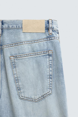 ZARA ЛЕГКИЕ ДЖИНСЫ КЛАССИЧЕСКОГО КРОЯ, ГОЛУБОЙ