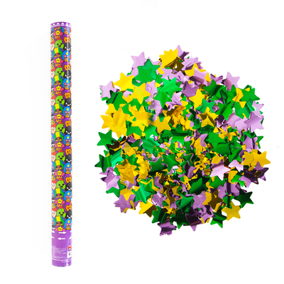 Пневмохлопушка (24"/60 см), Бравл Старс, Звезды фольга, Ассорти, 1шт.