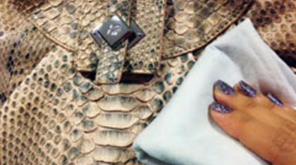 Как чистить сумку из кожи питона