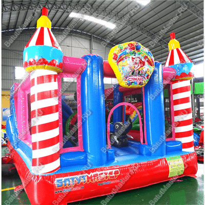 Коммерческий надувной батут "Яркий цирк" 6*4*3 м