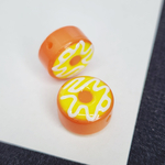 Бусина лэмпворк, пончик с глазурью, р-р 15мм, штучно