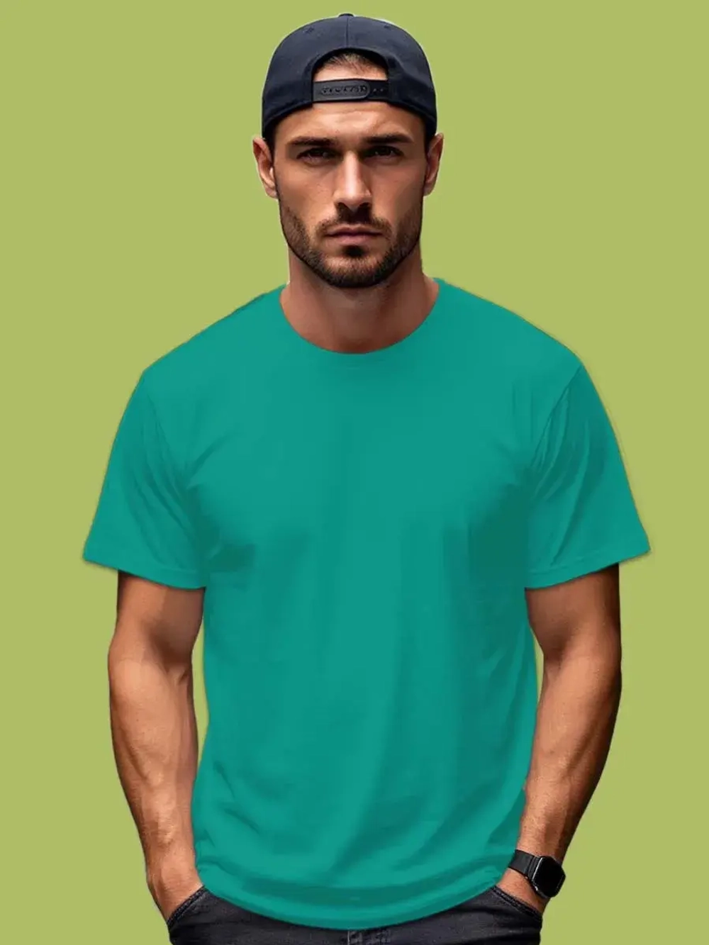 Футболка Взрослая.Премиум однотонная.Набор 2 шт