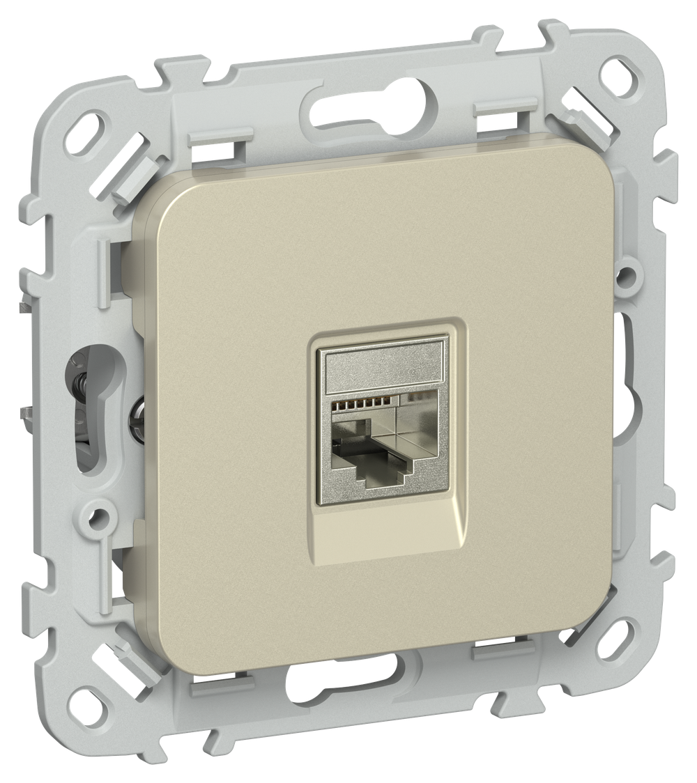 FLITE Розетка компьютерная RJ45 категория 6 STP РК6-1-1-ФлШ шампань IEK