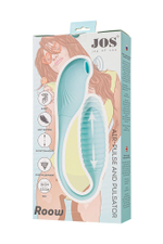 Голубое виброяйцо с вакуум-волновым стимулятором клитора Roow