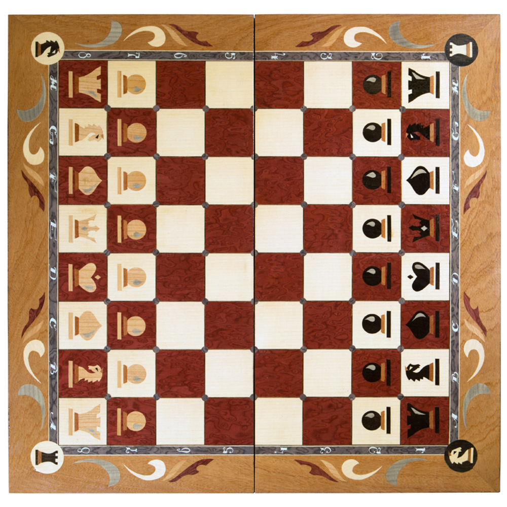 Шахматы резные ручной работы "С Гербом" большие slchess60