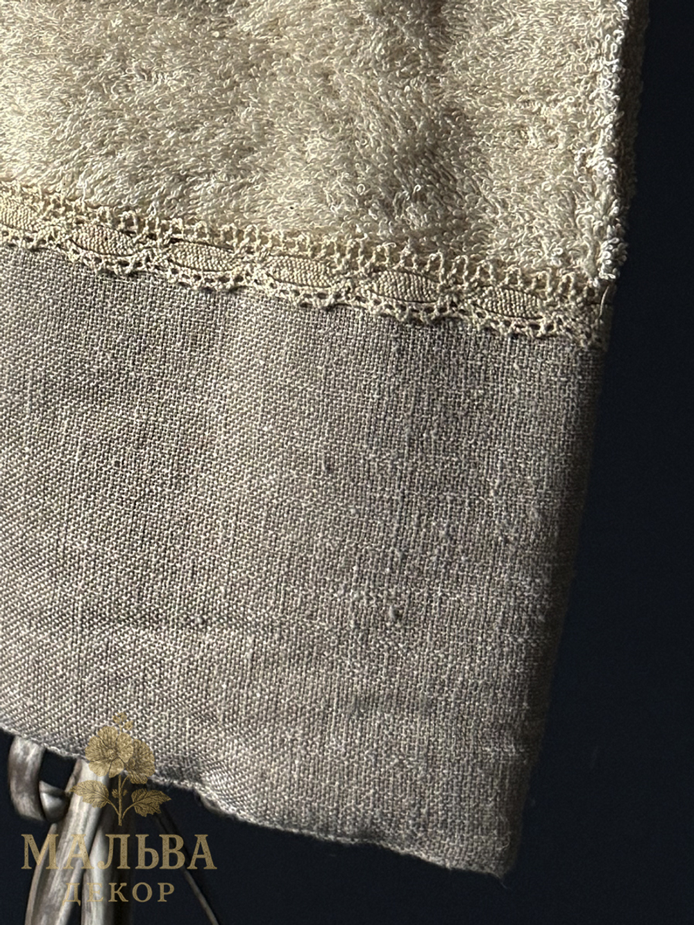 Полотенце "Камея" большое банное кремовое 90x140 см для ванной