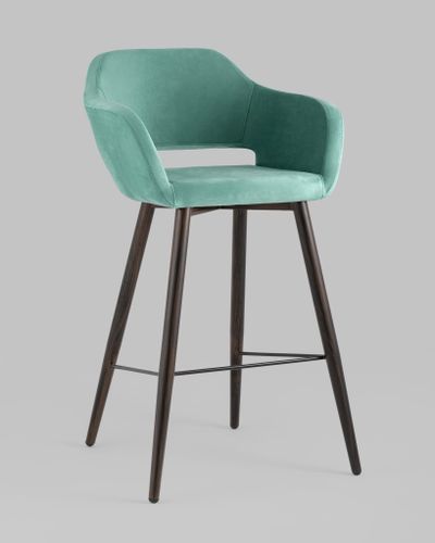 Стул барный Саймон велюр морской