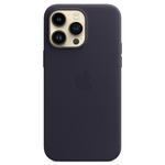 Кожаный чехол с поддержкой MagSafe Apple Leather Case для iPhone 14 Pro Max, Ink (Чернильный)