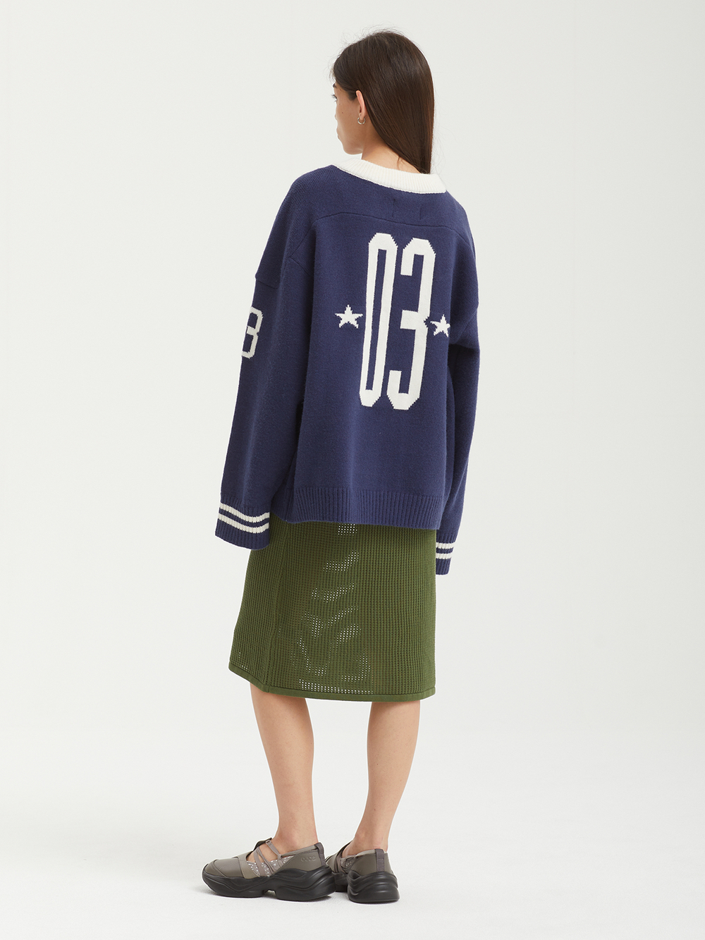 Женский Свитер Knit Hockey Jersey Navy
