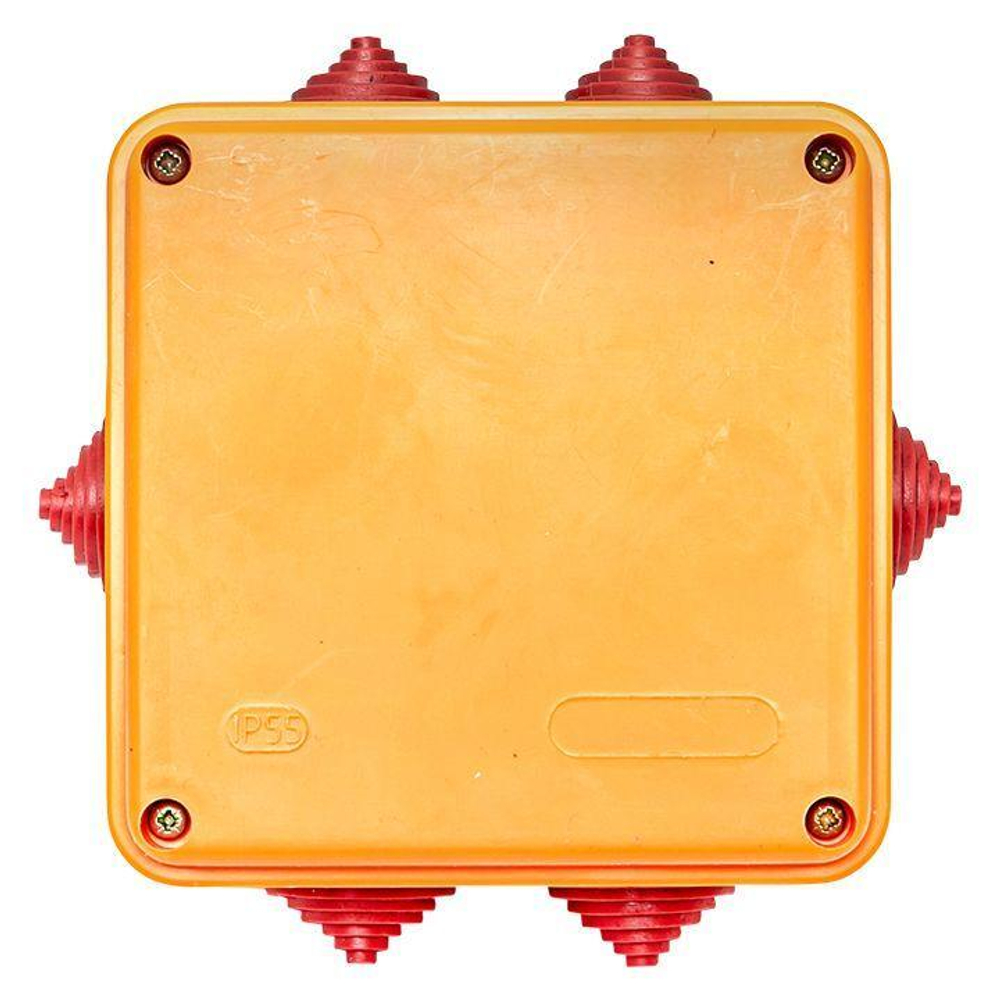Коробка огнестойкая 100х100х50мм IP55 2 двойных клеммника 1.5-2.5кв.мм EKF plc-kmrf-100-4-02