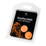 Набор из 2 шариков с массажным маслом с разогревающим эффектом Secret Play Brazilian Balls