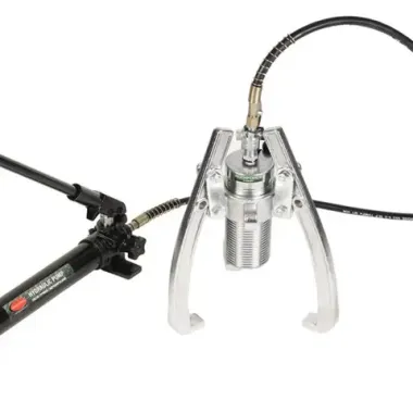 Съемник двух-трехлапый переставной гидравлический 30т(Ø захвата:150-400мм,мах. глубина захвата-220мм,ход штока-70мм) с выносным насосом RockFORCE RF-6590830H