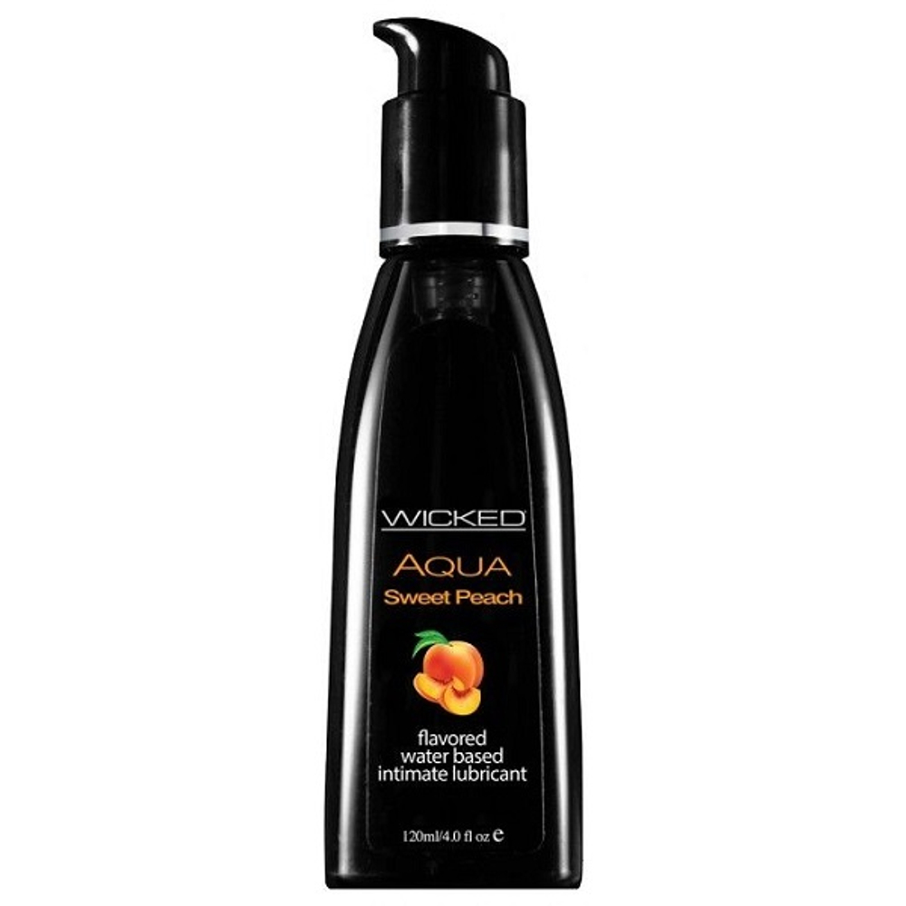 Лубрикант с ароматом спелого персика Wicked Aqua Sweet Peach 120мл
