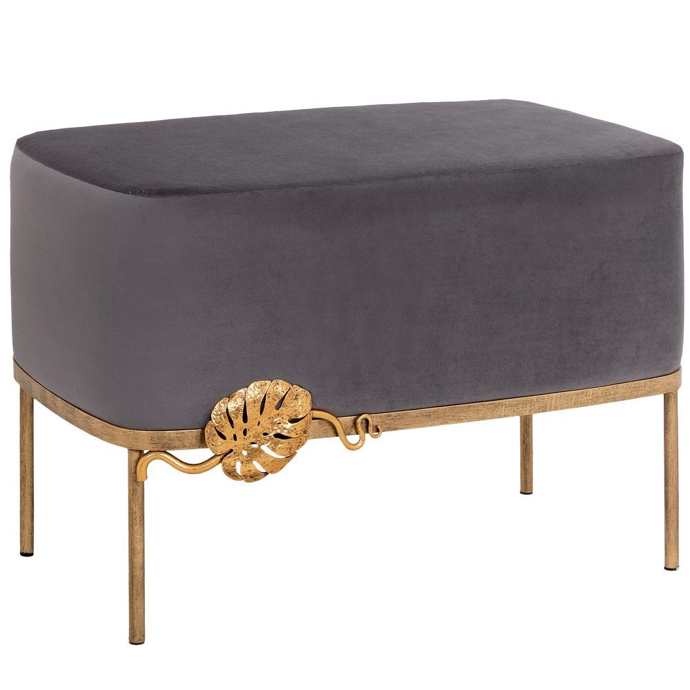 Банкетка Monstera Deliciosa (Монстера) Серая Амбер