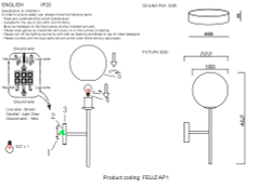 Бра Crystal Lux FELIZ AP1 BRONZE/WHITE