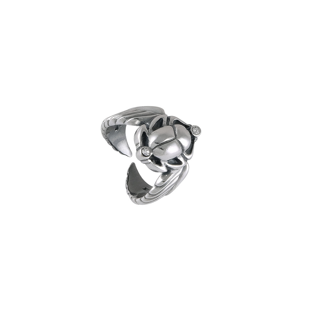 "Скарабей" кольцо в серебряном покрытии из коллекции "Египет" от Jenavi