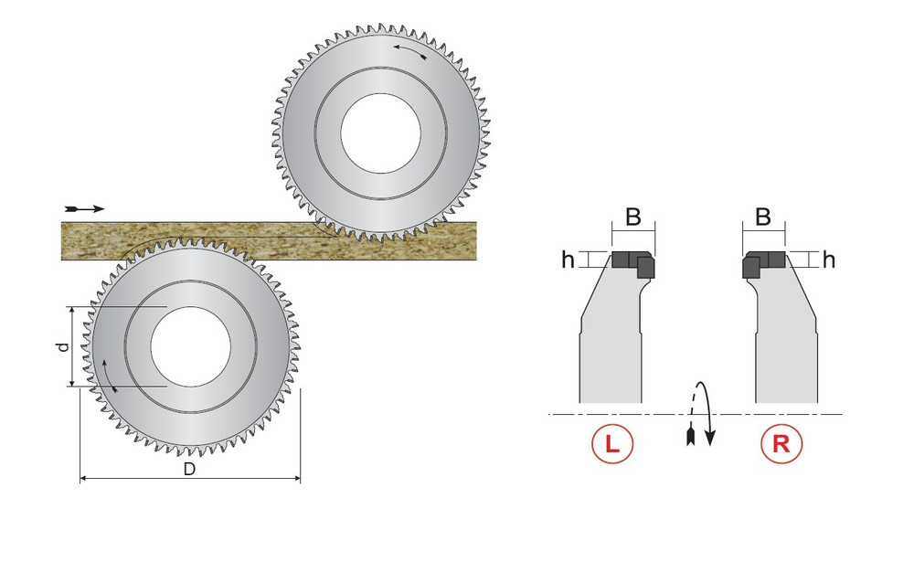 PCD дробитель D.210x15x60 Z24+24 H=6 LH
