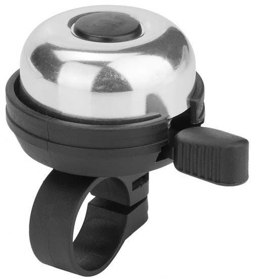 Звонок 32A-06 верх алюминиевый, основа пластик, чёрно-серебристый,210130