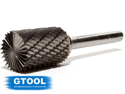 Борфреза GTOOL форма B цилиндр с торцовыми зубьями, диаметр головки 16мм