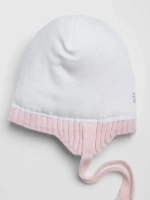 Шапка зимняя с помпоном и ушками для девочки