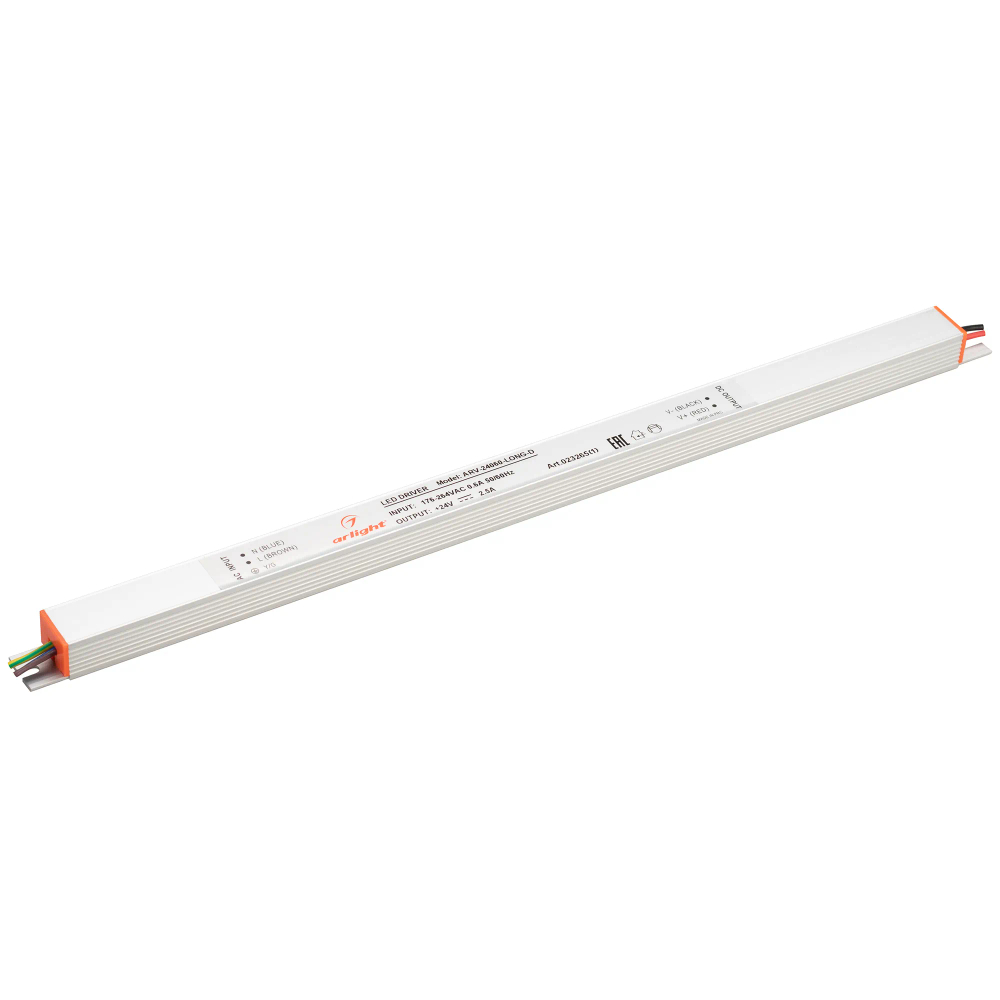 Блок питания ARV-24060-LONG-D (24V, 2.5A, 60W) (Arlight, IP20 Металл, 2 года) 023265(1)