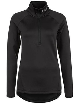 Женская теннисная куртка Under Armour Women's ColdGear Armour 1/2 Zip - black