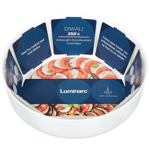 Форма для запекания стекло, 22х22 см, кругл, Luminarc, Diwali, N3273