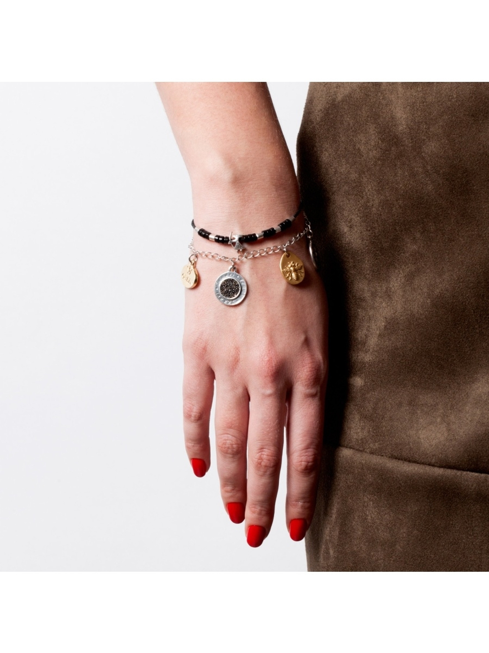 "Fabric" браслет в серебряном покрытии из коллекции "Dreams collection" от Jenavi с замком карабин