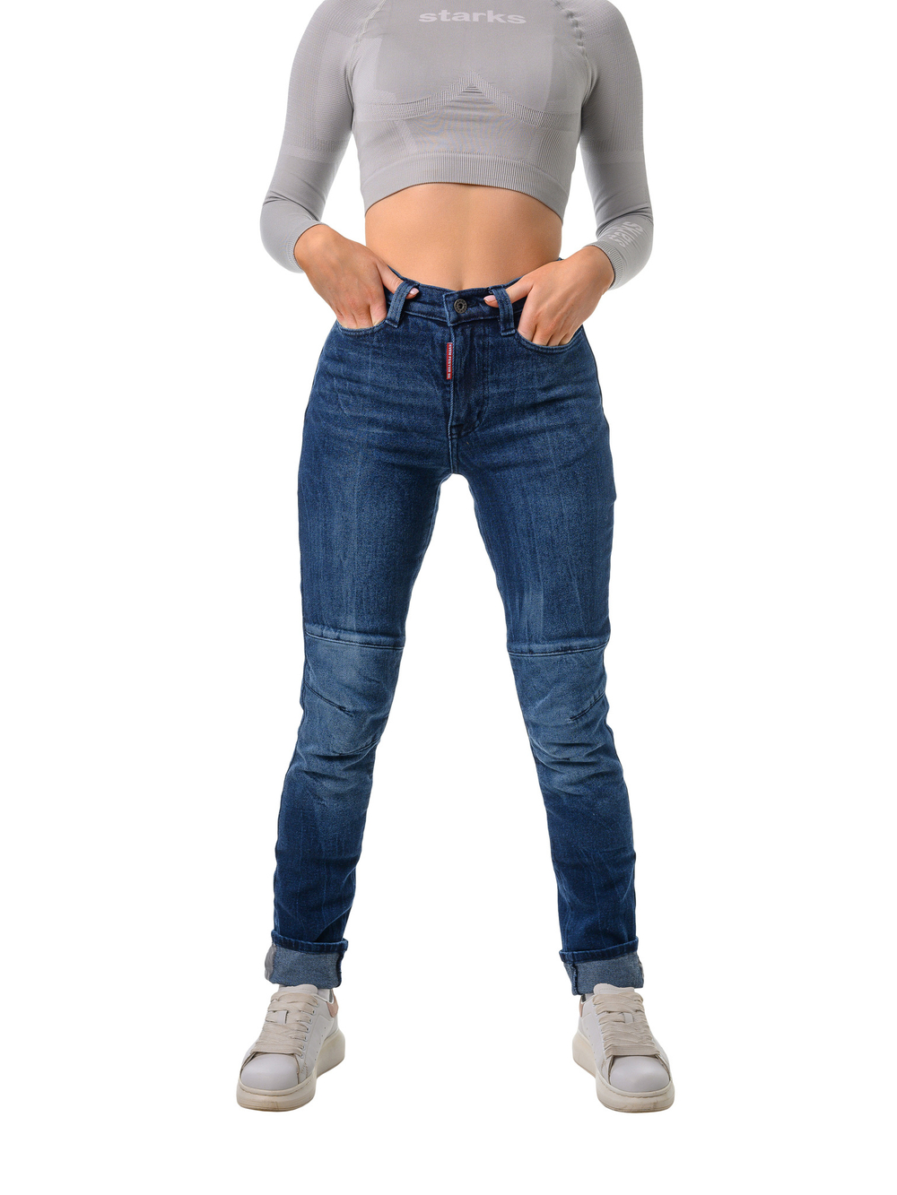 Мотоджинсы Starks ZENA LITE , жен., Slim fit, стрейч, Синий, Stonewash (32)