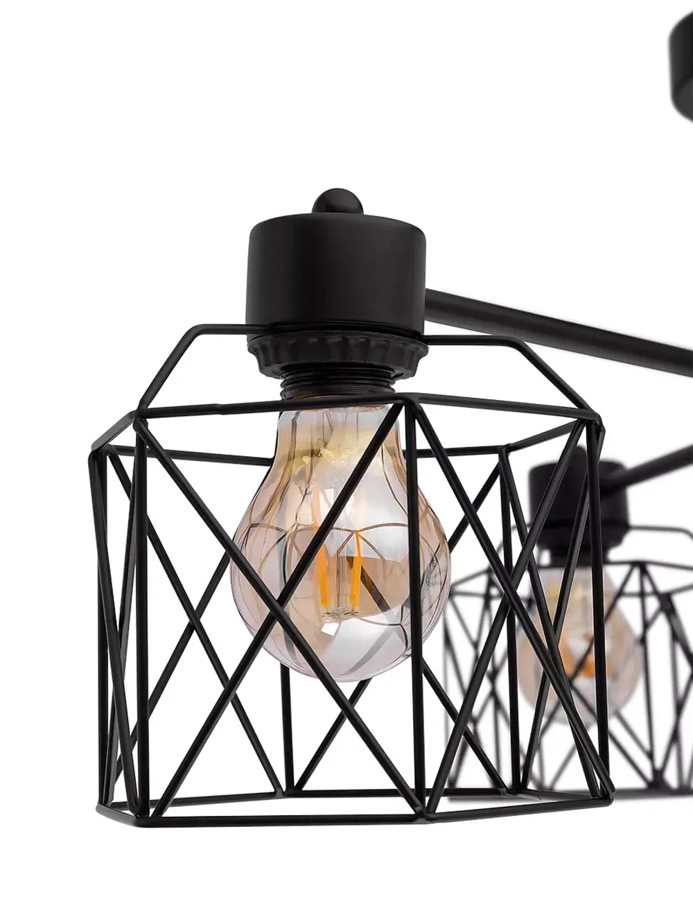 Люстра потолочная E27*60W Black лофт