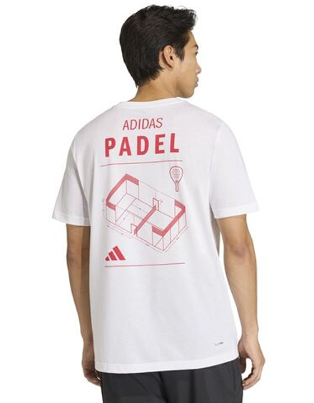 Теннисная футболка Adidas Padel Category Graphic - white/red