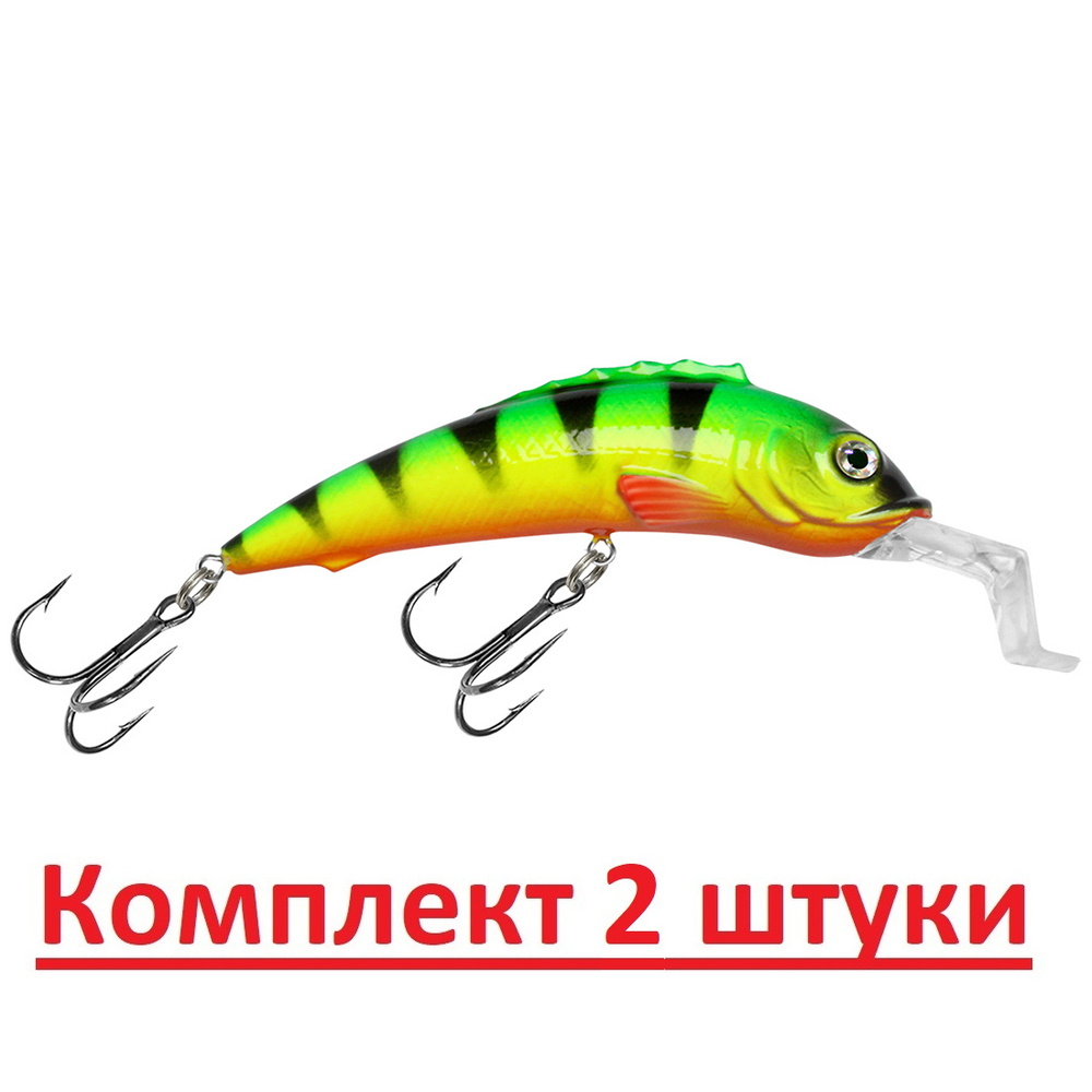 Воблер для рыбалки ЕРШ-2 102mm, цвет 014 (клоун), 1 штука