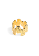 Кольцо "Лабиринт" цвет золото