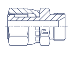 Адаптер AS D22-25 ORFS 1.7/16 - BSP 3/4