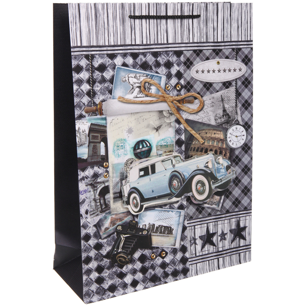 Пакет подарочный «Винтаж» 31*42*12 см, микс