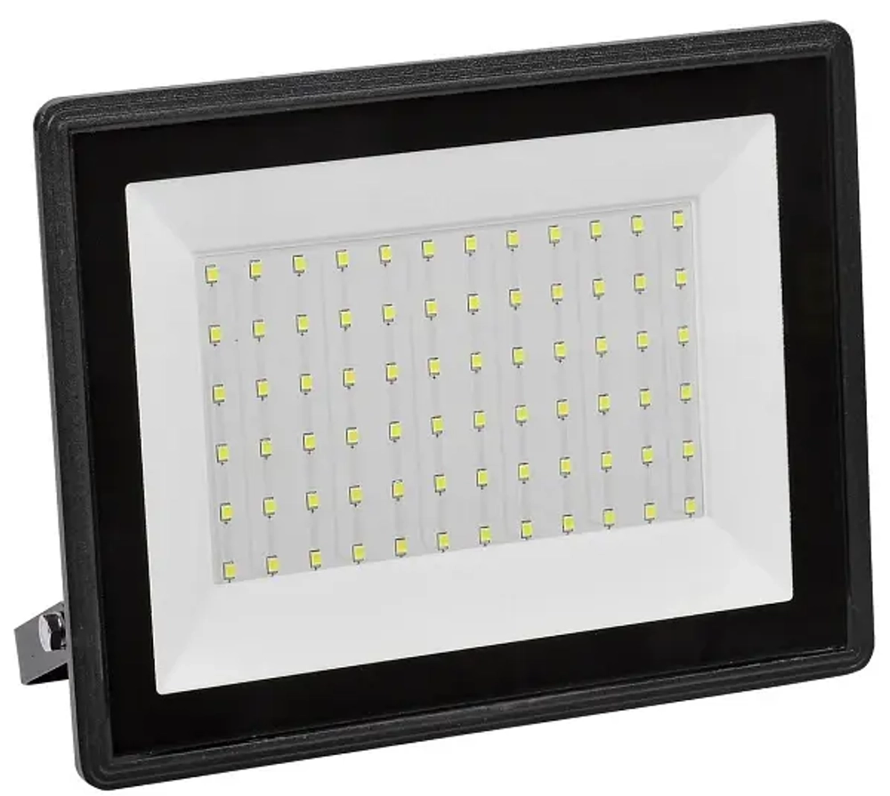 LL922 черный. Прожектор 100 W SMD LED 4000К стекло матовое 10000 Lm IP65