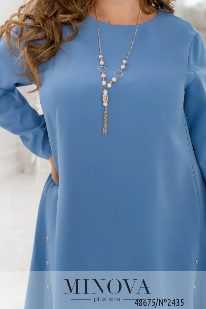 Платье 2435-голубой Minova