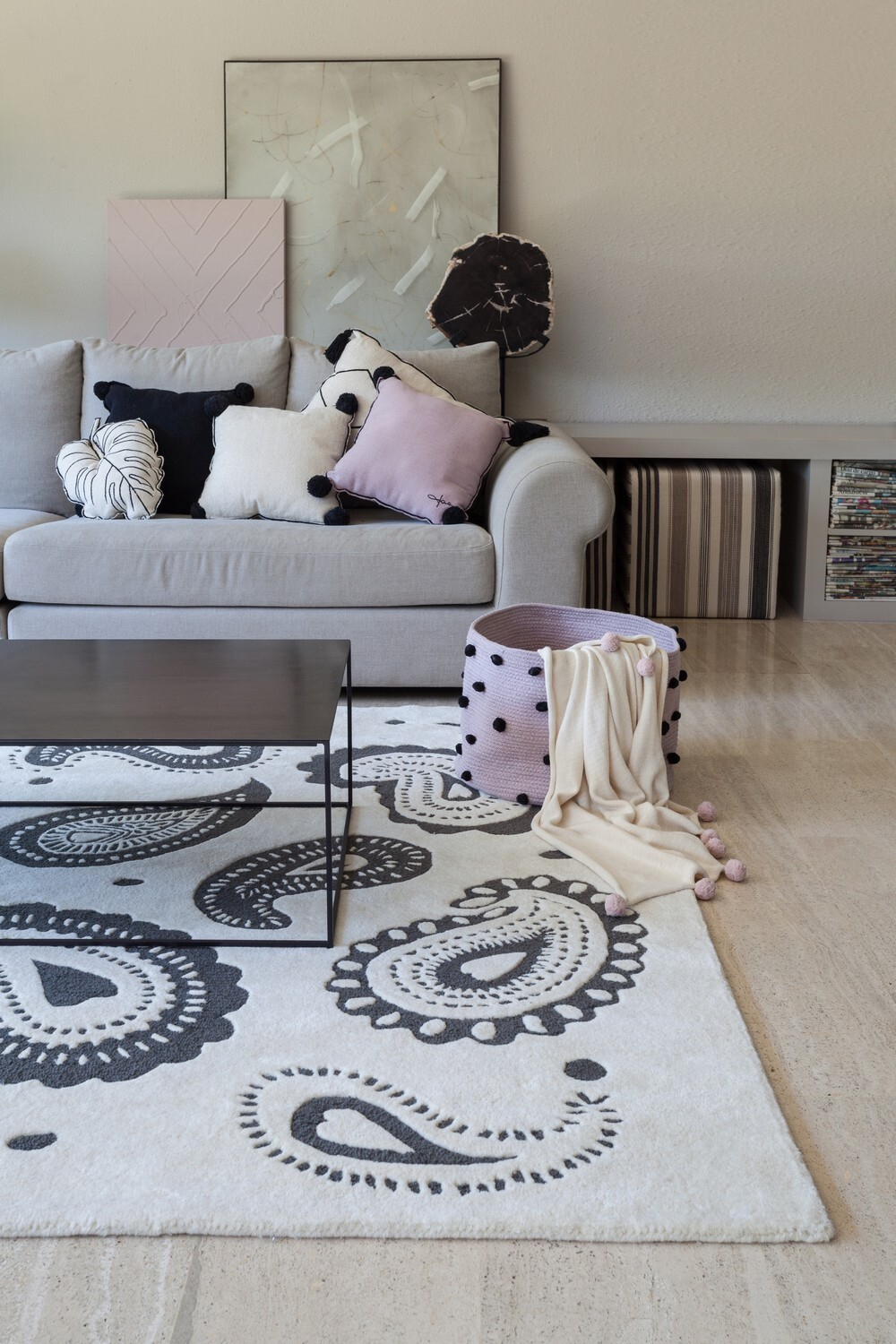 Корзина Lorena Canals Pebbles Wood Rose (30 x Ø45 см)