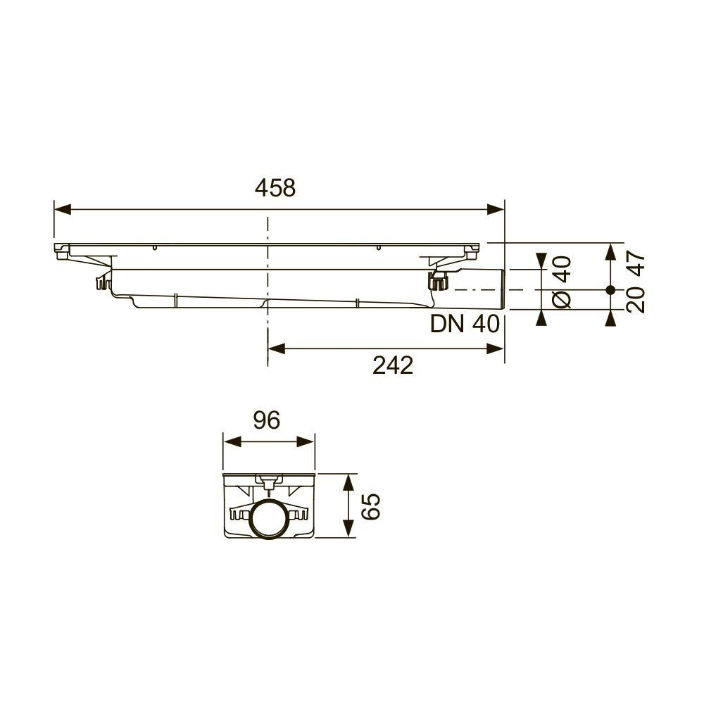 Сифон TECEdrainprofile стандартный DN 50 боковой слив, 673002