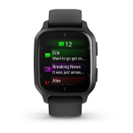 Смарт часы Garmin Venu Sq 2 Music Edition черный с серым алюминиевым безелем